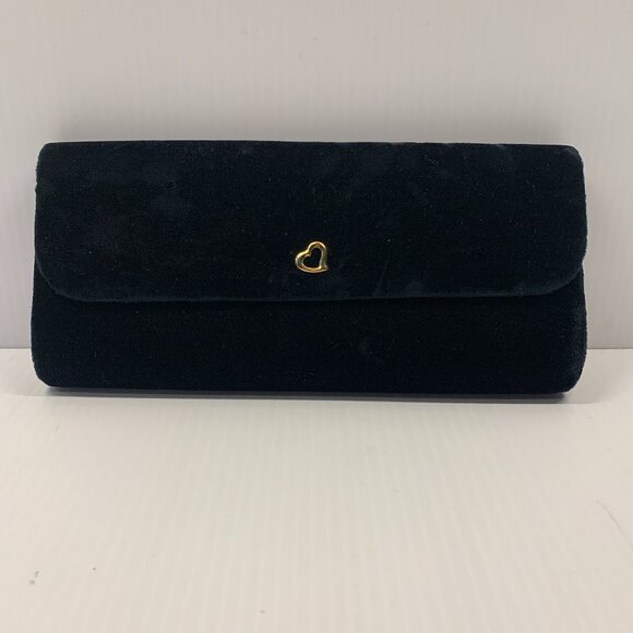 Victoria Secret black velvet clutch purse. - Picture 1 of 9